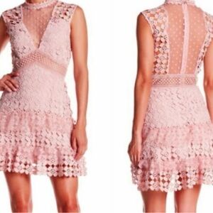 ❤️NEW Romeo & Juliet Couture brocade sleeveless mini dress size M. Dusty pink